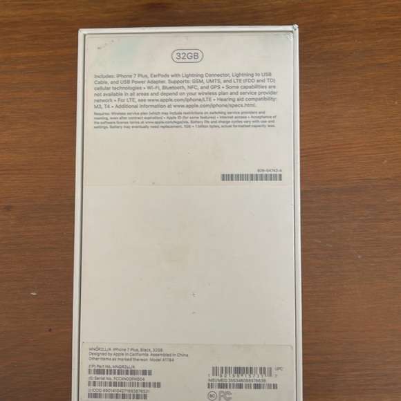 Apple iPhone 7 Plus. 32 GB. AT&T phone returned to factory settings. - Picture 4 of 4